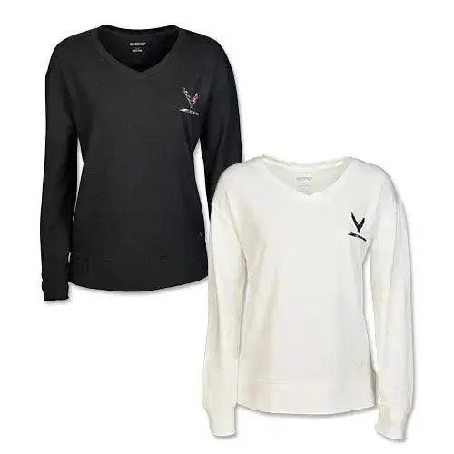 Z06 Corvette Ladies V Neck Sweater - Team Lingenfelter