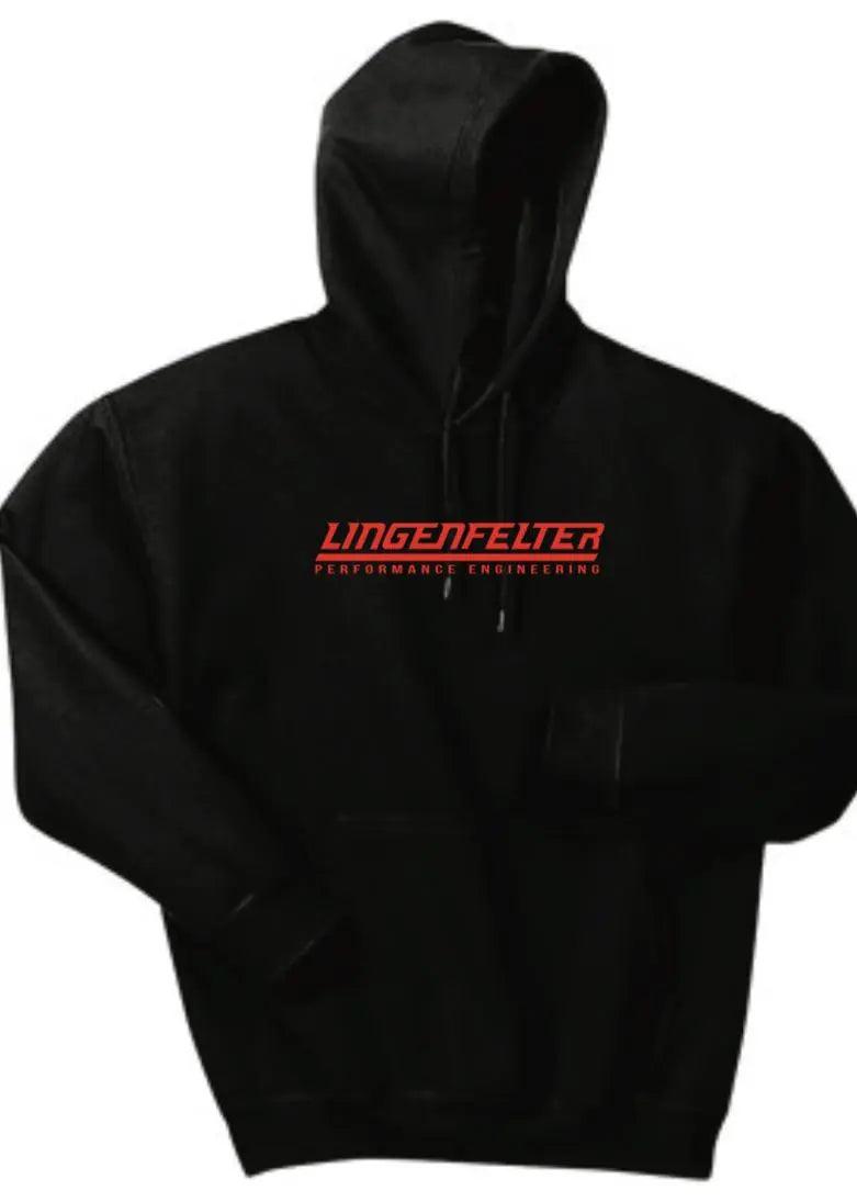 Black Lingenfelter Hoodie RED Logo Lingenfelter Race Gear