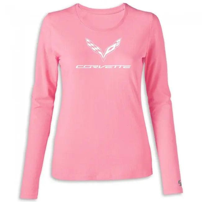 C7 Corvette Pink Ladies Long Sleeve Tee Lingenfelter Race Gear