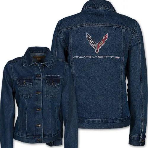 C8 CORVETTE JEWELED DENIM JACKET Lingenfelter Race Gear