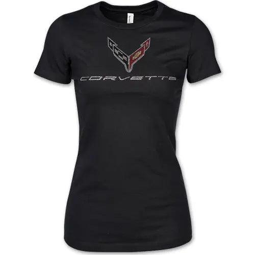 C8 Corvette Ladies Rhinestone T-Shirt - Team Lingenfelter