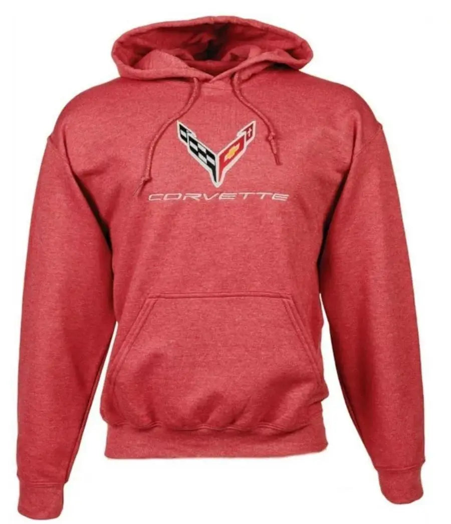 C8 Corvette Hooded RED Sweatshirt Team Lingenfelter