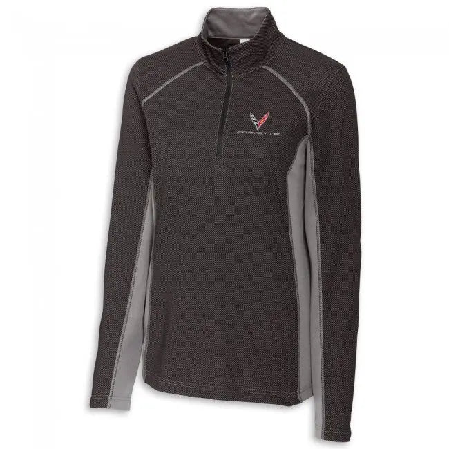 C8 Corvette Ladies Black Charcoal Pullover Lingenfelter Race Gear