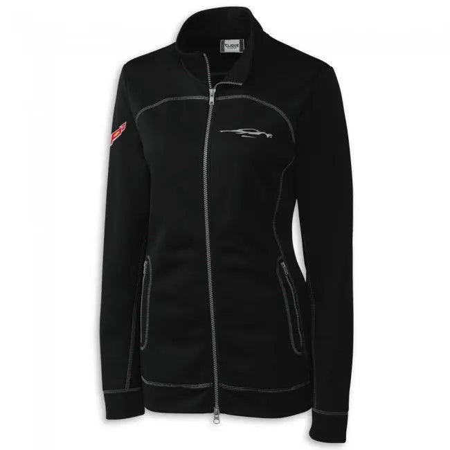 C8 Corvette Ladies Full-Zip Fleece Black Jacket Lingenfelter Race Gear