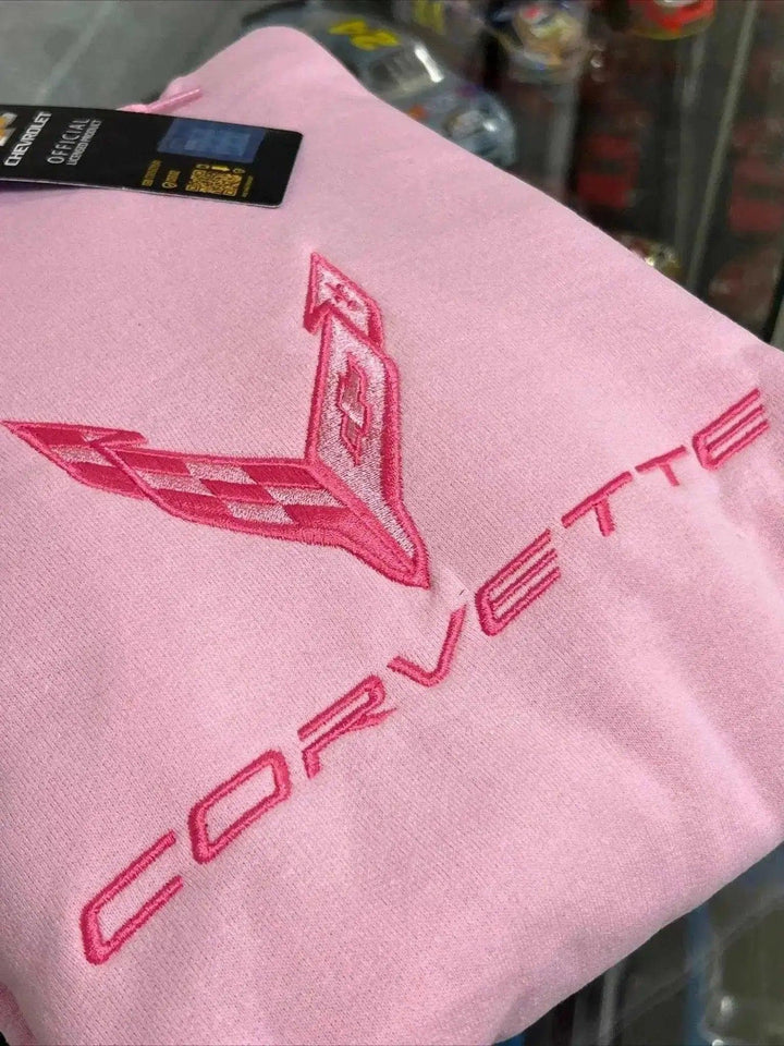 C8 Corvette Ladies Pink Hoodie	