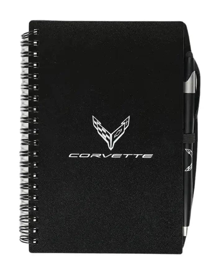 C8 Corvette black spiral notebook