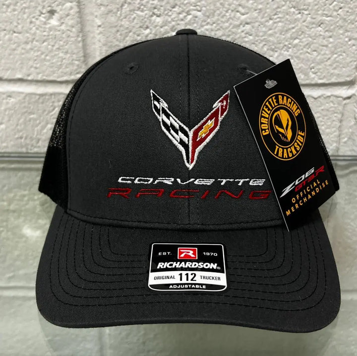 Corvette Racing Mesh Hat Black/Charcoal - Team Lingenfelter