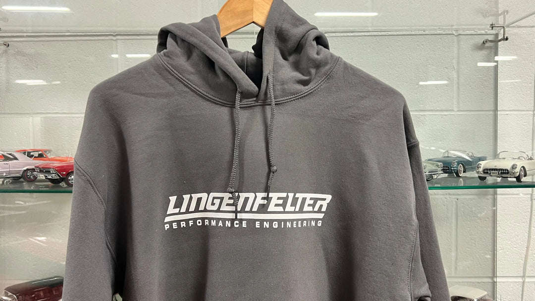 Lingenfelter Performance Engineering Charcoal Hoodie Team Lingenfelter