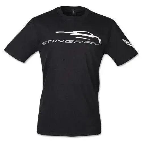 C8 Corvette Stingray Gesture Black Cotton T-Shirt	