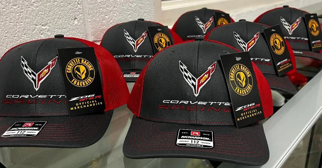 Corvette Racing Mesh Hat Charcoal/Red - Team Lingenfelter
