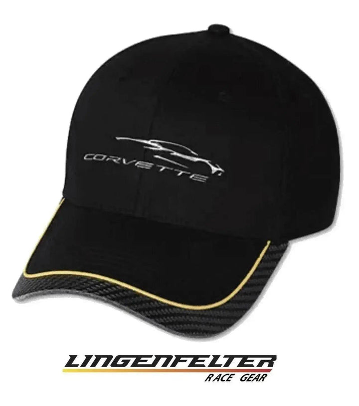 Corvette C8 Black Hat w/ Yellow Trim Carbon Outline - Team Lingenfelter