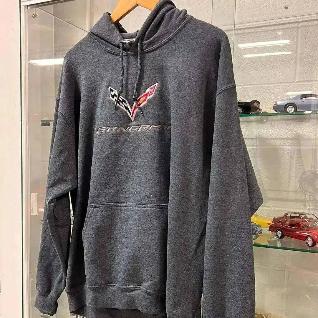 C7 Corvette Charcoal Gray Hoodie - Team Lingenfelter