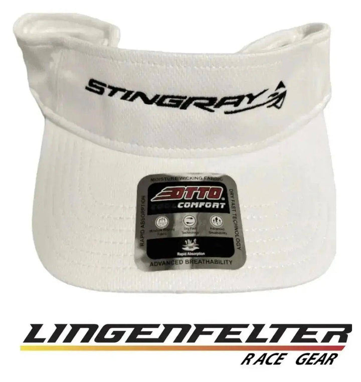 C7 Corvette White Stingray Visor - Team Lingenfelter