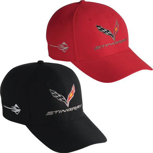 C7 Corvette Hat Black Red