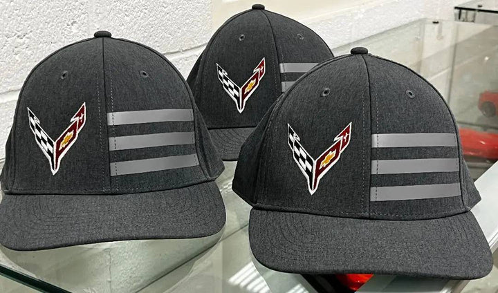 C8 Corvette Black Hat Adidas Stripe - Team Lingenfelter