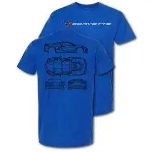 C8 Corvette Engineer T-shirt - Royal - Team Lingenfelter