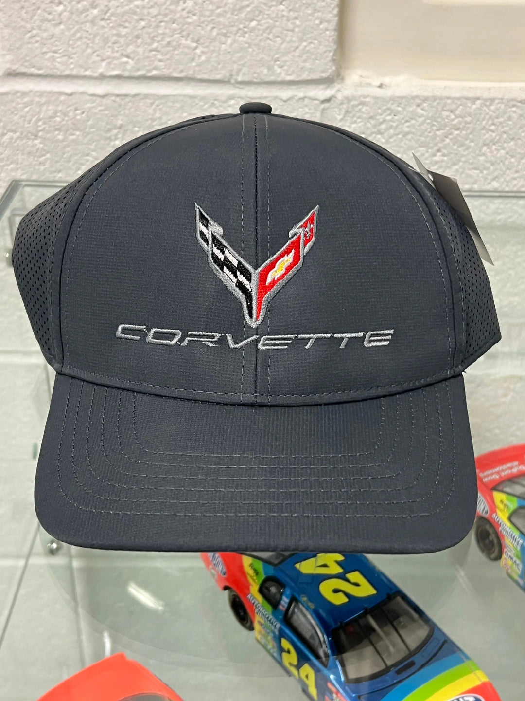 C8 Corvette Gray Nylon Adjustable Hat - Team Lingenfelter