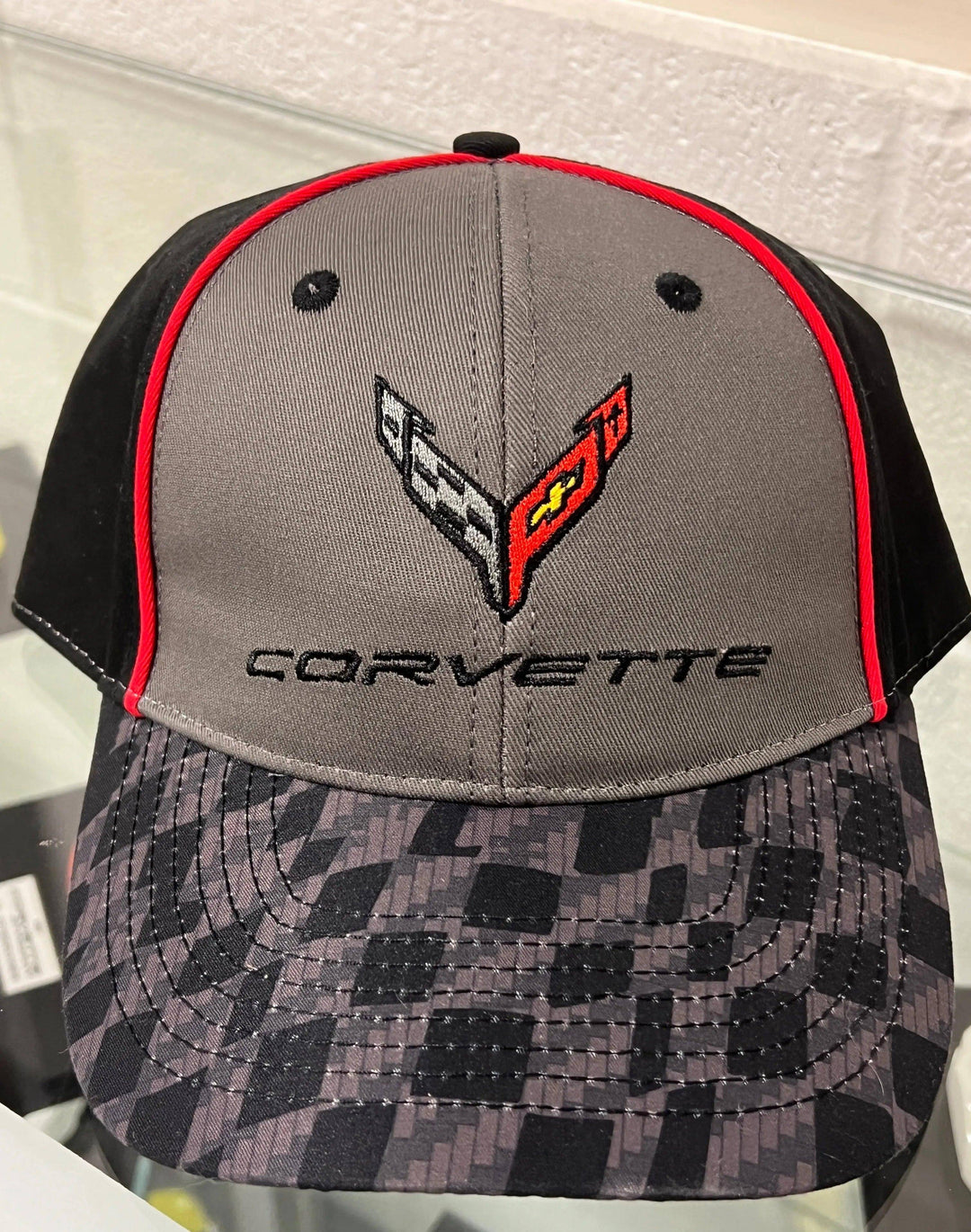 C8 Corvette Hat CARBON FLASH CHECKERED - Team Lingenfelter