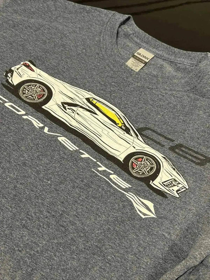 C8 Corvette Heather Navy T-Shirt - Team Lingenfelter