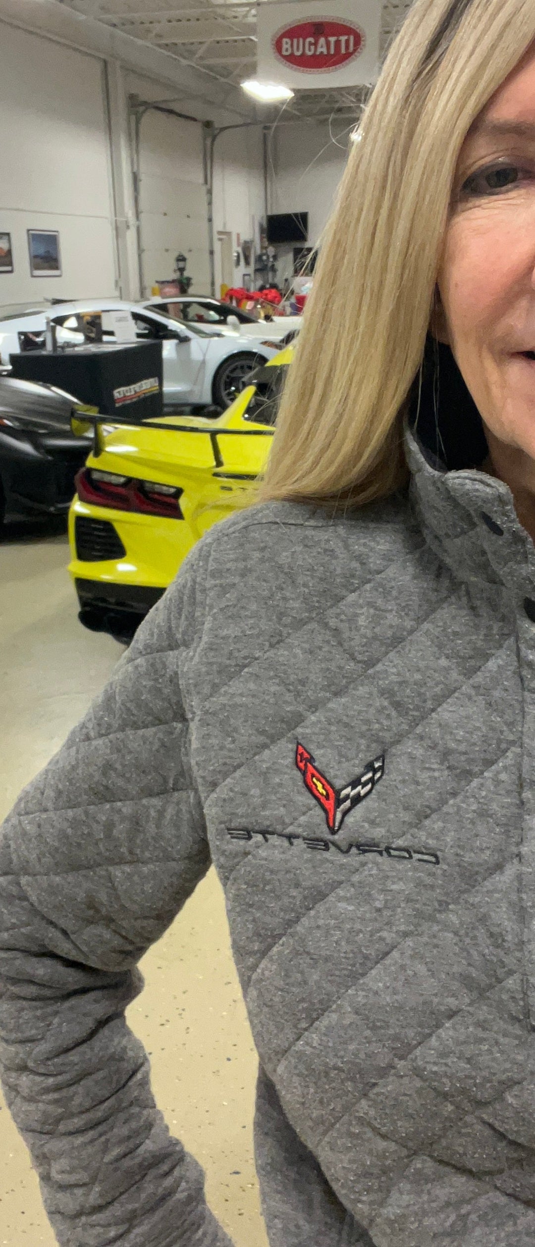 C8 Corvette Ladies Quilted Pullover