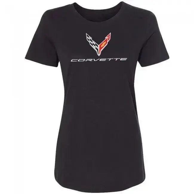 C8 Corvette Ladies Signature Black Tee - Team Lingenfelter