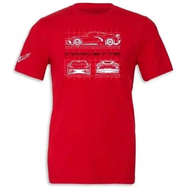 C8 Corvette Men's Red Tee - Team Lingenfelter