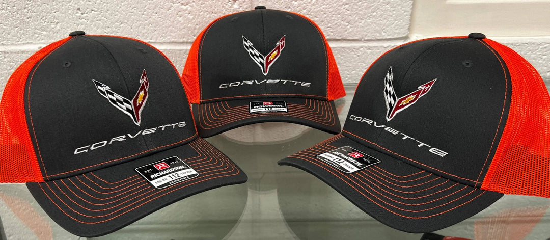 C8 Corvette Mesh Hat Neon Orange - Team Lingenfelter