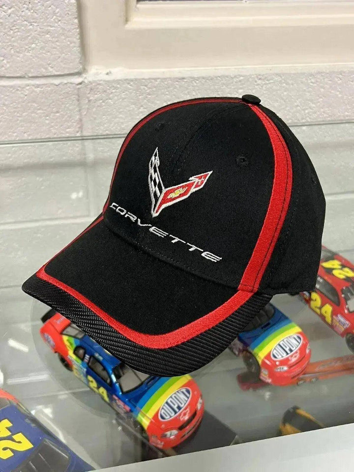 C8 CORVETTE RED STRIPE ACCENT CAP - Team Lingenfelter