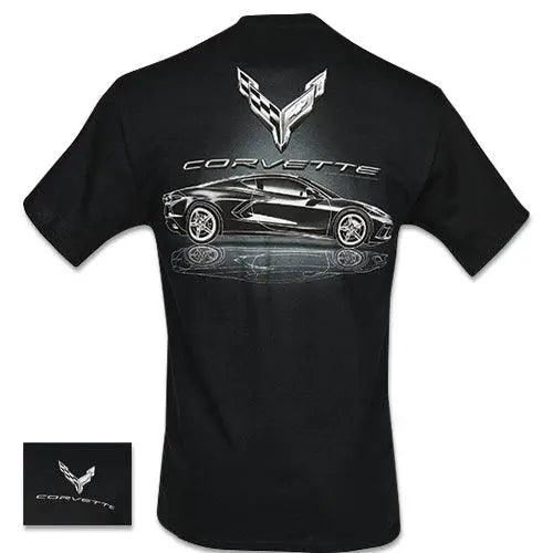 C8 Corvette T-SHIRT - Black Metallic Tonal - Team Lingenfelter