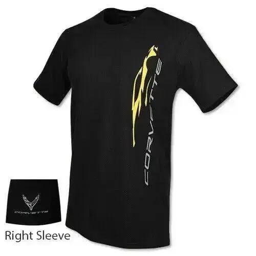 C8 CORVETTE T-SHIRT Black Vertical Design - Team Lingenfelter