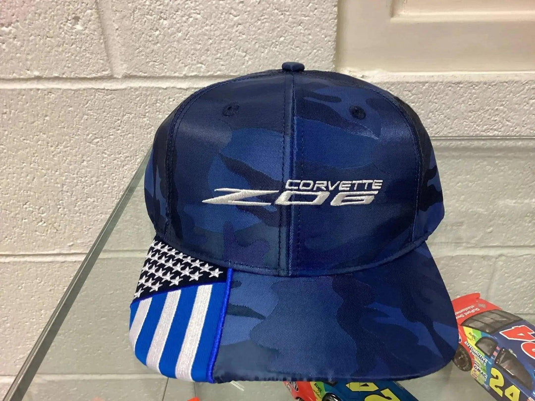 C8 Corvette Z06 Camo Flag Hat - Team Lingenfelter