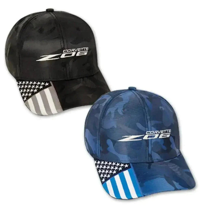 C8 Corvette Z06 Camo Flag Hat - Team Lingenfelter