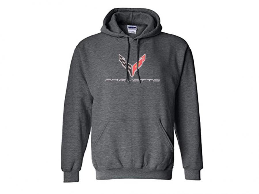 C8 Corvette Charcoal Hoodie Sweatshirt