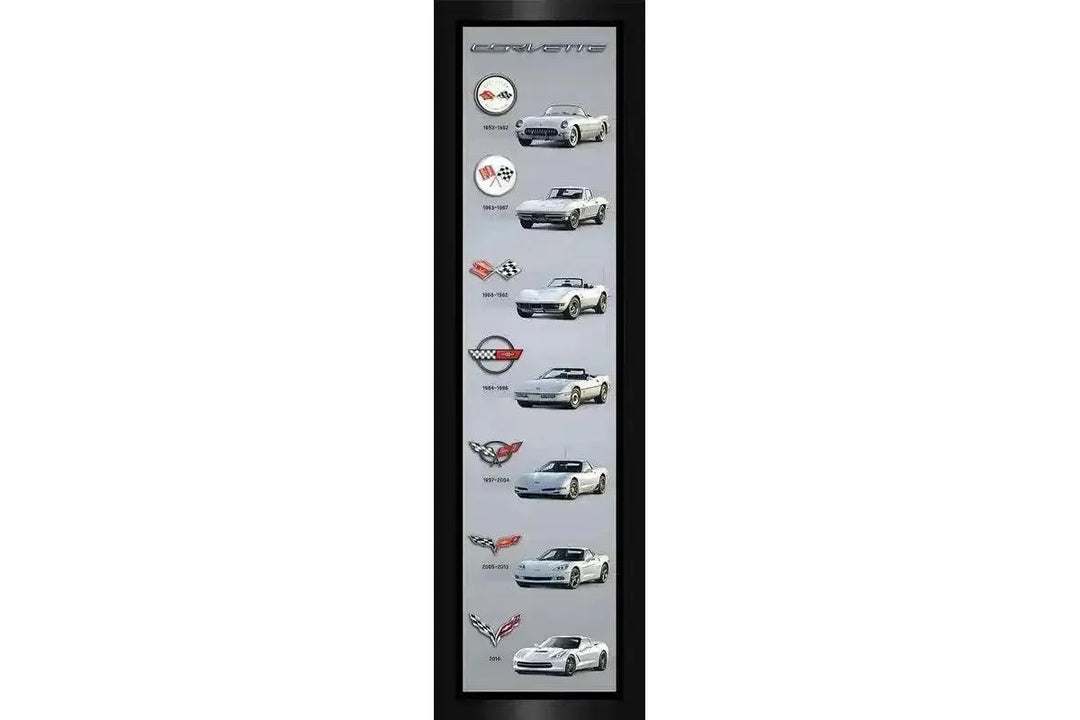 Corvette All Generations Framed Artwork - Team Lingenfelter