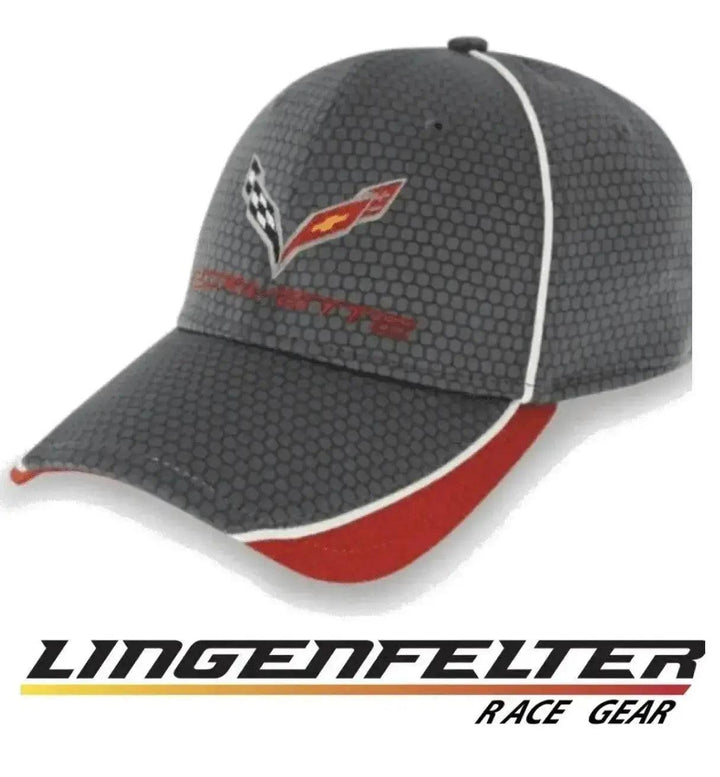 Corvette C7 Hex Pattern Flexfit Hat - Team Lingenfelter