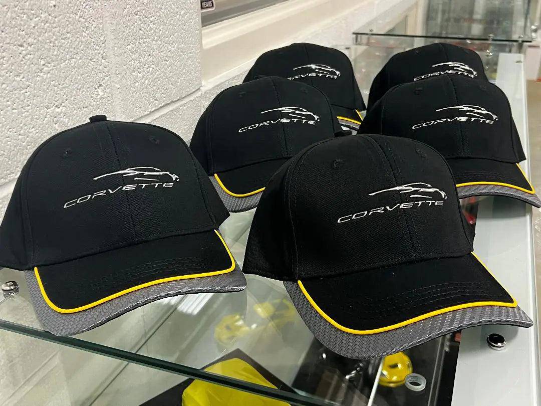 Corvette C8 Black Hat w/ Yellow Trim Carbon Outline - Team Lingenfelter