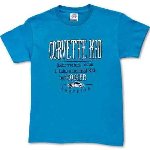 Corvette Kid Youth Blue Tee - Team Lingenfelter