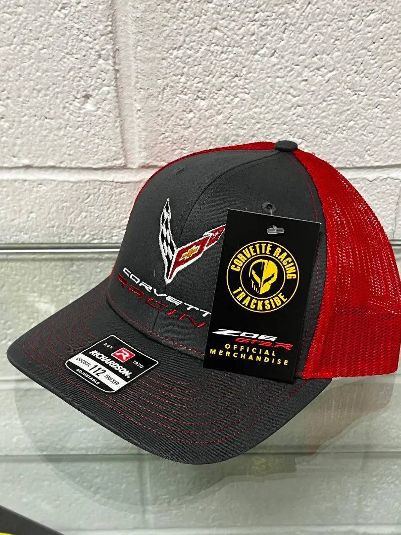 Corvette Racing Mesh Hat Charcoal/Red - Team Lingenfelter