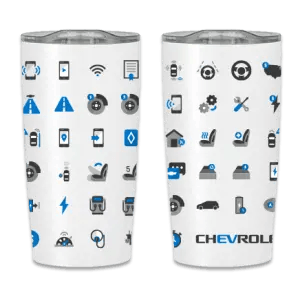 EV Full Wrap Tumbler White 18oz - Team Lingenfelter