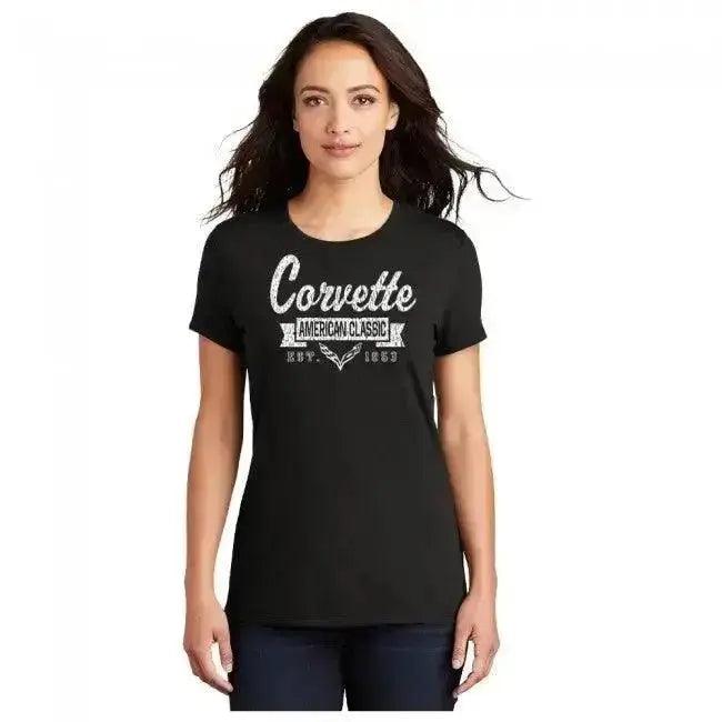 Ladies C7 Corvette American Classic Tee - Team Lingenfelter