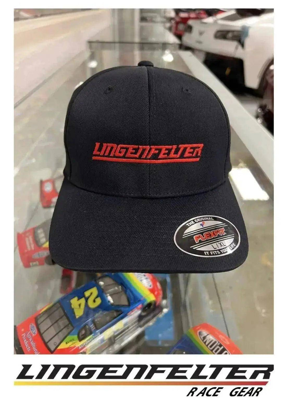 Lingenfelter Black Flexfit Red Logo - Team Lingenfelter