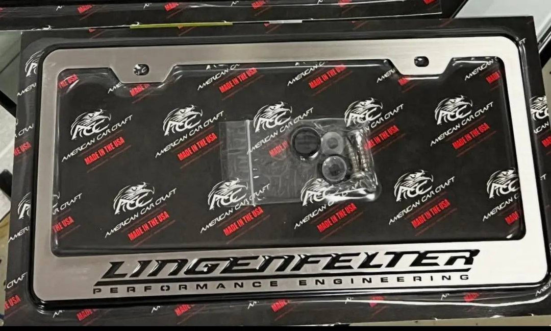 Lingenfelter Black License Plate - Team Lingenfelter