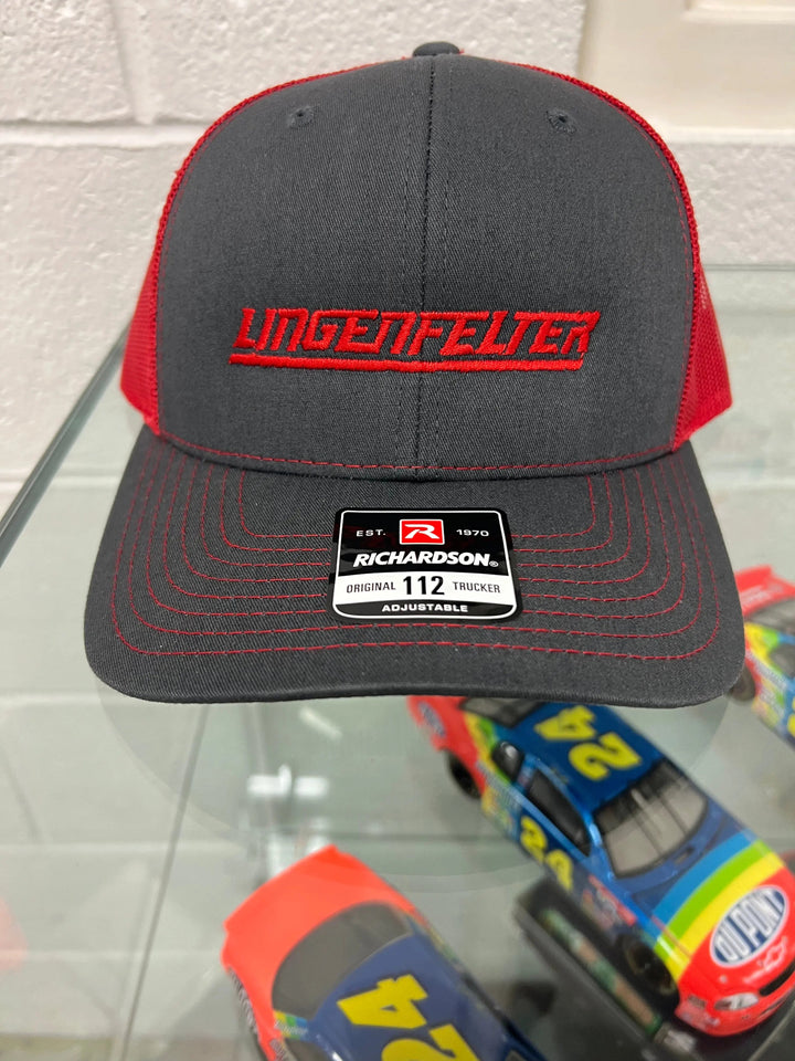 Lingenfelter Charcoal and Red Mesh Hat - Team Lingenfelter