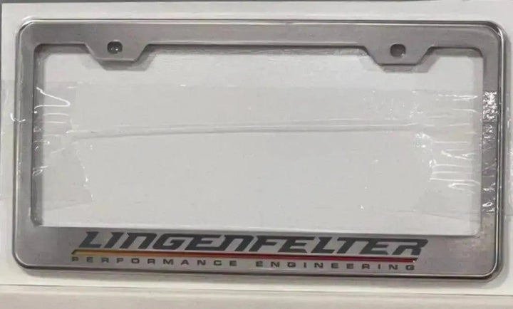 Lingenfelter LICENSE PLATE FRAME | STAINLESS STEEL - BRUSHED SATIN BLACK - Team Lingenfelter