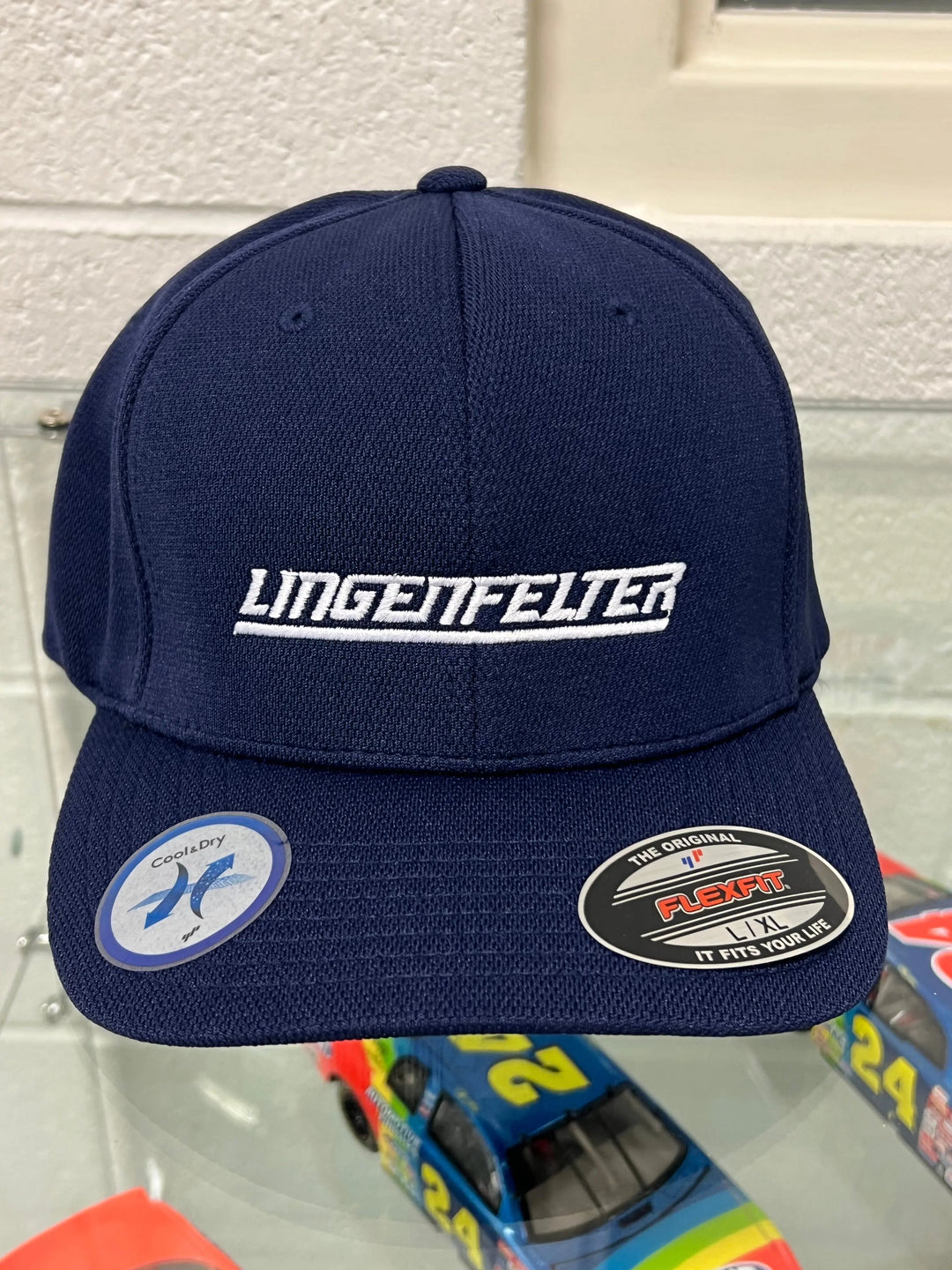 Lingenfelter Performance Engineering Navy Flexfit Hat - Team Lingenfelter