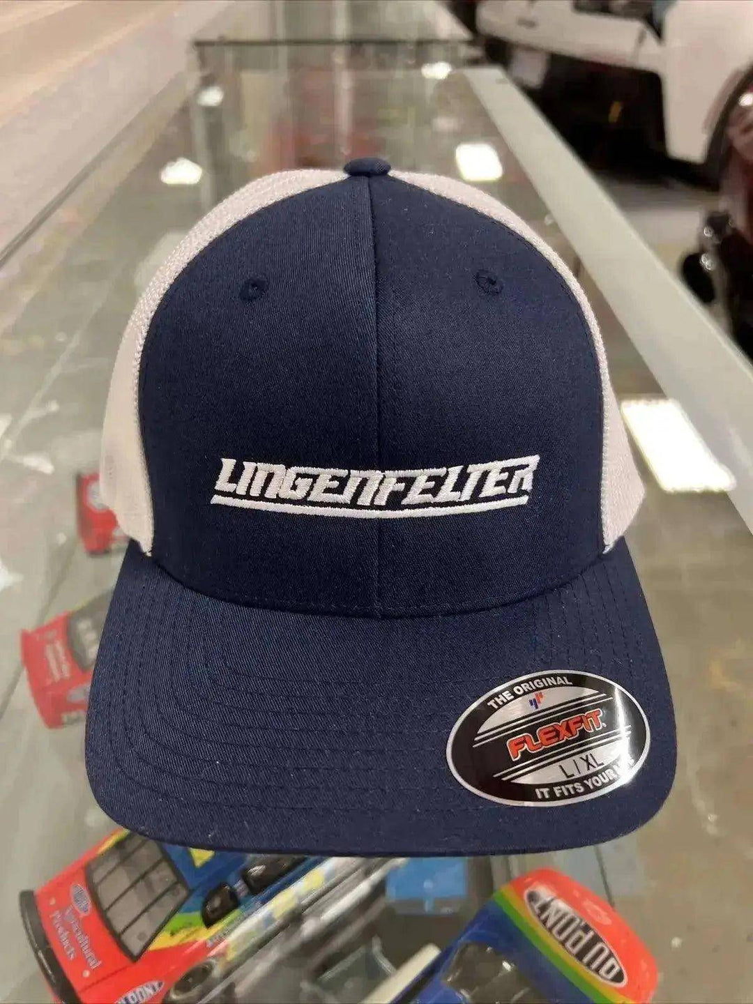 Lingenfelter Performance Engineering Navy Flexfit Hat - Team Lingenfelter