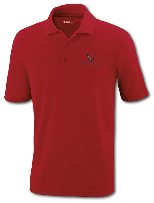 Men's Red C8 Corvette Next Polo Lingenfelter Race Gear