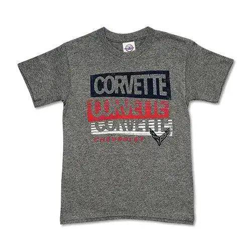 Youth Corvette Charcoal Tee - Team Lingenfelter