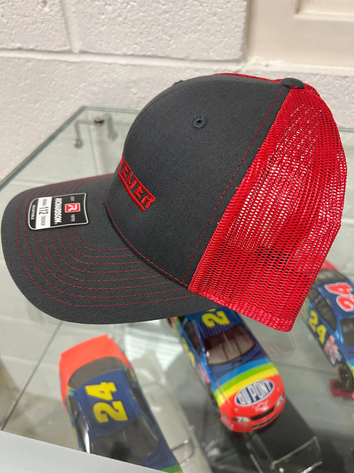 LPE Charcoal/Red Mesh Hat - Lingenfelter Race Gear